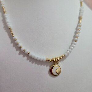 18K Gold Plated Evil Eye Pendant Choker – Beaded Necklace Jewelry for Women